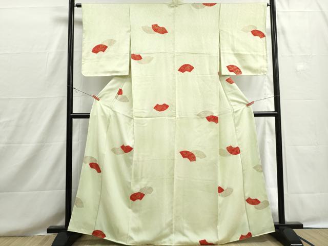 平和屋着物■上質な小紋 地紙花唐草文 金彩 正絹 逸品 DABH8596qa