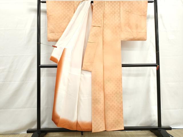 平和屋着物■上質な小紋 青海波地紋 暈し染め 正絹 逸品 DABH8602qa