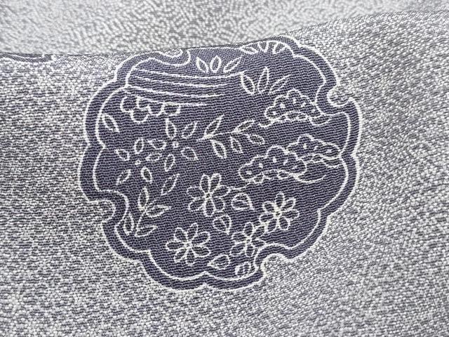 平和屋着物■上質な小紋 雪輪花松文 正絹 逸品 DABH8614qa