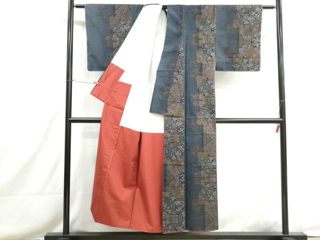 平和屋着物■大島紬 花間道 おり姫工房 証紙付き 正絹 逸品 DABH8619qa