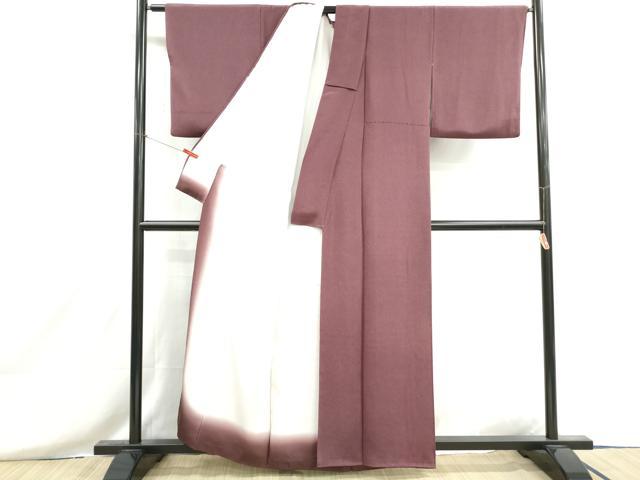 平和屋着物■江戸小紋 作家物 草木染 鮫小紋柄 鬼しぼ縮緬 反端付き 正絹 逸品 DABH8621qa