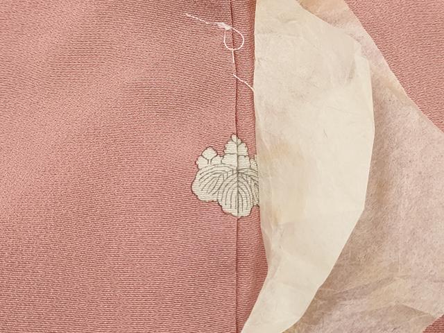 平和屋着物■上質な色無地 珊瑚色 正絹 逸品 DABH8630qa
