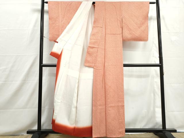 平和屋着物■大変加工の良い総絞り小紋 正絹 逸品 DABH8650qa