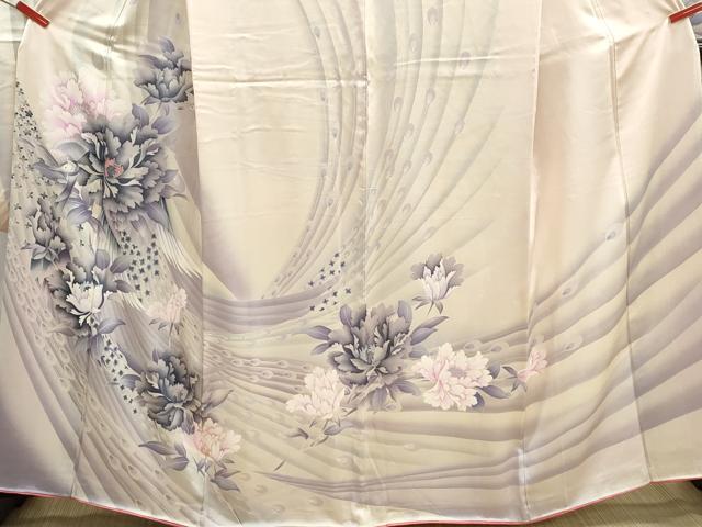 平和屋着物■豪華振袖 孔雀花文 暈し染め 正絹 逸品 DABH8653qa