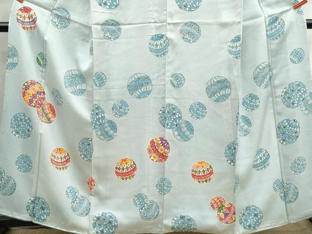 平和屋着物■訪問着 型染め 手鞠文 正絹 逸品 DABH8683qa