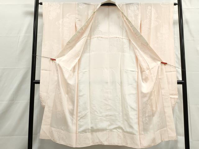 平和屋着物■振袖用長襦袢 無双仕立て 重ね雲花地紋 半衿刺繍 正絹 逸品 DABH8689qa