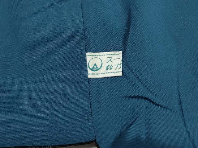 平和屋着物■上質な紬 抽象花文 黒地 鈴乃屋扱い 正絹 逸品 DABH8698qa
