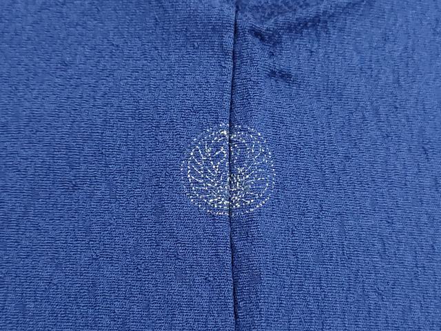 平和屋着物■上質な色無地 流水重ね雲地紋 青藍色 正絹 逸品 DABH8719qa