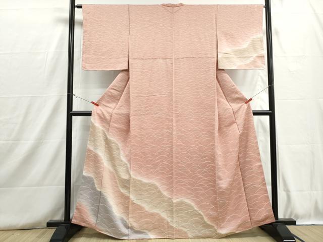 平和屋着物■訪問着 道長芝文 暈し染め 正絹 逸品 DABH8746qa