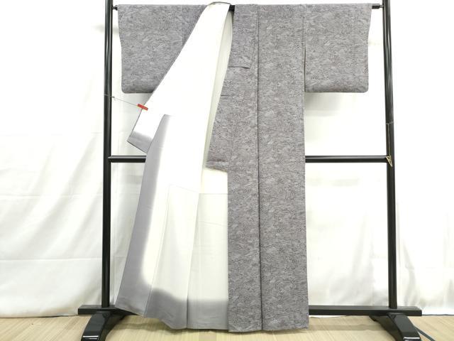 平和屋着物■上質な小紋 風景花文 正絹 逸品 DABH8747qa