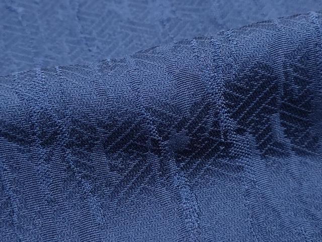 平和屋着物■上質な色無地 霞地紋 紺色 正絹 逸品 DABH8762qa