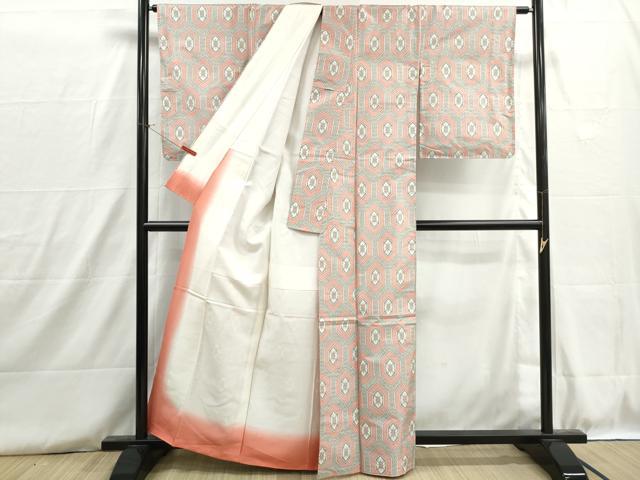 平和屋着物■本場村山大島紬 亀甲花文 正絹 逸品 DABH8769qa