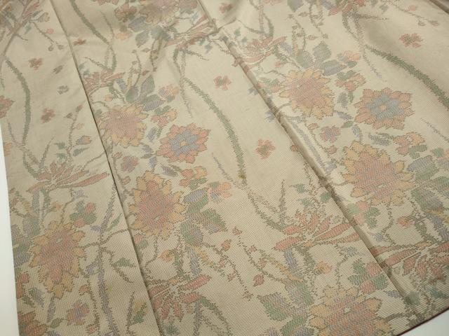 平和屋着物■本場大島紬 7マルキ 草花文 正絹 逸品 DABH8786qa