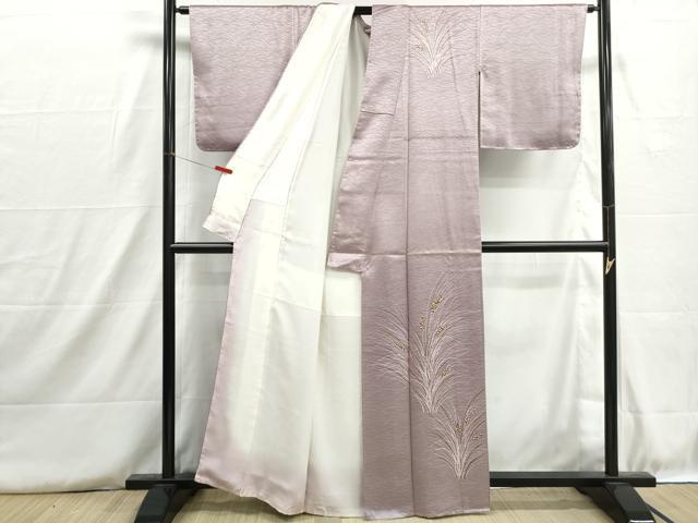 平和屋着物■訪問着 手描き 稲穂 正絹 逸品 DABH8821qa