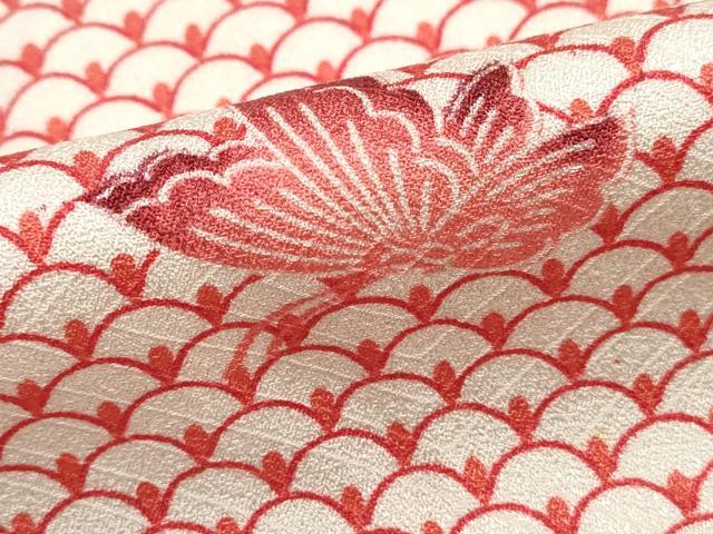 平和屋着物■訪問着 舞蝶青海波文 正絹 逸品 DABH8827qa