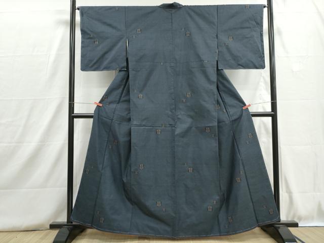 平和屋着物■本場大島紬 7マルキ 抽象花文 正絹 逸品 DABH8829qa