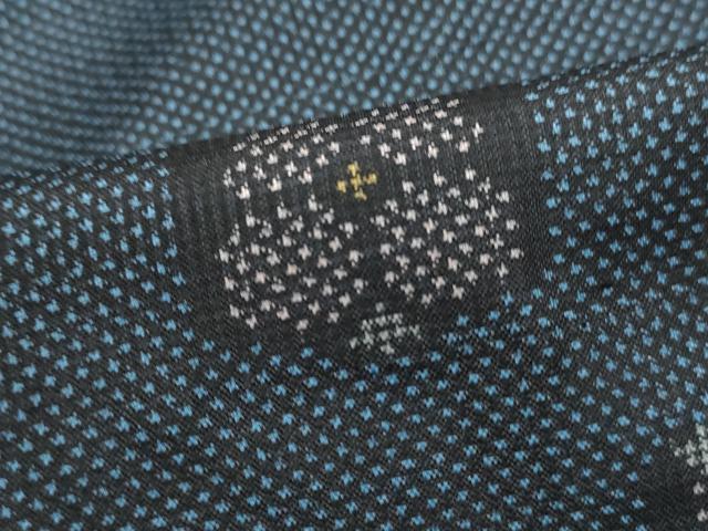 平和屋着物■本場大島紬 7マルキ 抽象花文 正絹 逸品 DABH8829qa