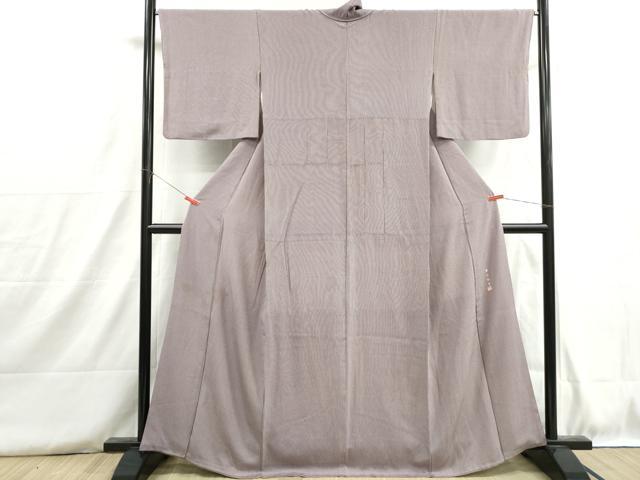 平和屋着物■江戸小紋 寺山存男 万筋 紫水晶色×滅紫色 正絹 逸品 DABH8831qa