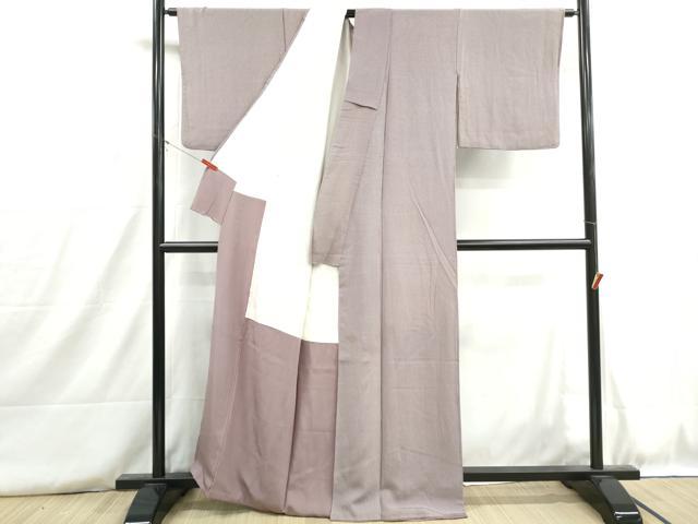 平和屋着物■江戸小紋 寺山存男 万筋 紫水晶色×滅紫色 正絹 逸品 DABH8831qa