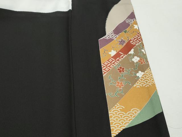 平和屋着物■豪華黒留袖 鬘帯花車文 花籠 暈し染め 金彩 正絹 逸品 DABH8833qa