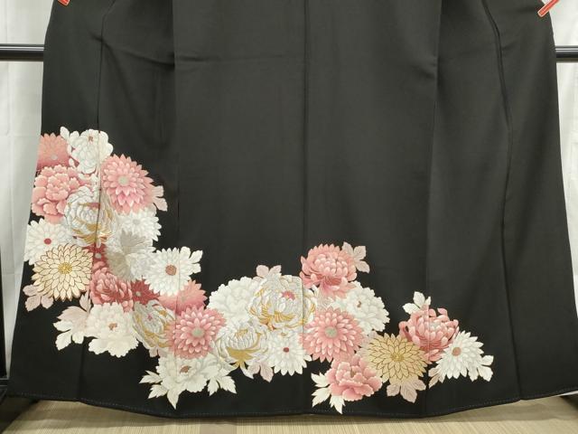 平和屋着物■上質な色無地 刺繍 菊尽くし 乱菊 金銀糸 正絹 逸品 DABH8842qa