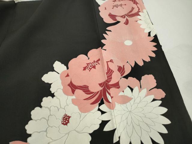 平和屋着物■上質な色無地 刺繍 菊尽くし 乱菊 金銀糸 正絹 逸品 DABH8842qa
