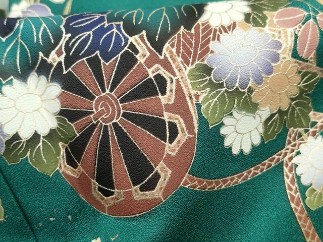 平和屋着物■訪問着 花車文 暈し染め 金彩 正絹 逸品 DABH8860qa