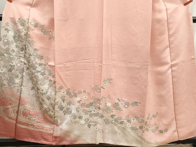 平和屋着物■訪問着 立波枝花文 暈し染め 金銀彩 正絹 逸品 DABH8887qa