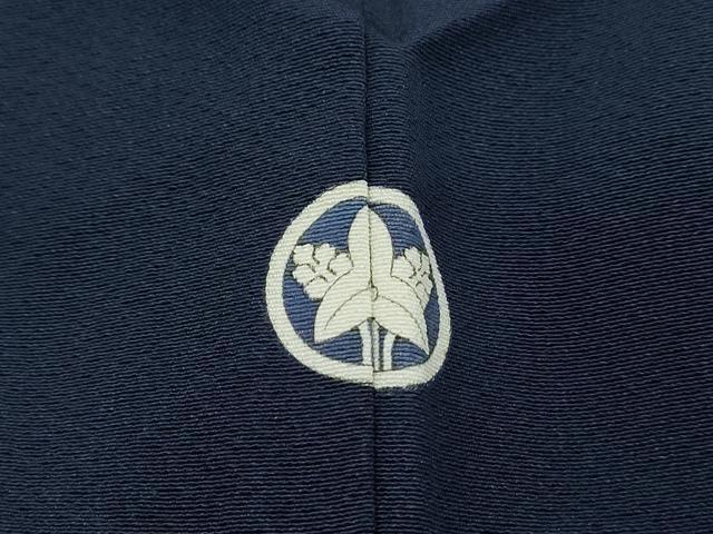 平和屋着物■上質な色無地 濃藍色 正絹 逸品 DABH8907qa