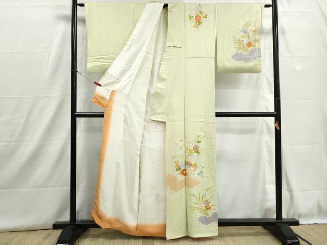 平和屋着物■訪問着 絞り 草花文 正絹 逸品 DABH8927qa