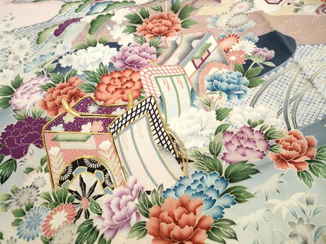 平和屋着物■豪華振袖 駒刺繍 御所車花松文 松竹梅 暈し染め 金彩 正絹 逸品 DABH8950qa