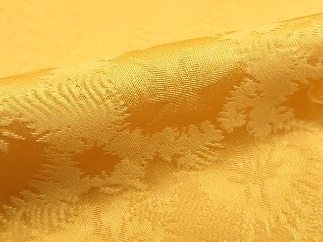 平和屋着物■上質な色無地 雲取り花地紋 柑子色 三越扱い 正絹 逸品 DABH8956qa