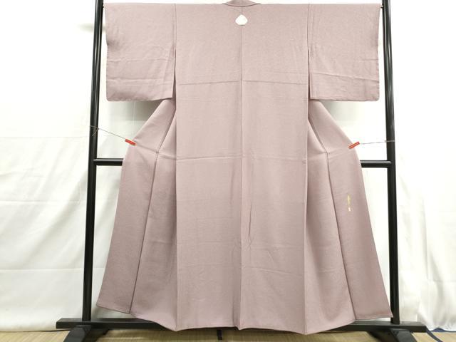 平和屋着物■本草木染作家 瑞寶 色無地 霞地紋 薄色 正絹 逸品 DABH8958qa