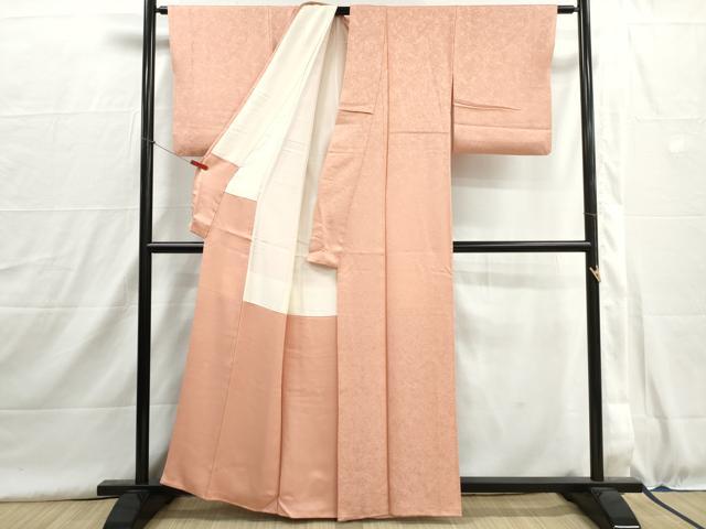 平和屋着物■本草木染作家 瑞寶 色無地 霞地紋 一斤染色 正絹 逸品 DABH8959qa