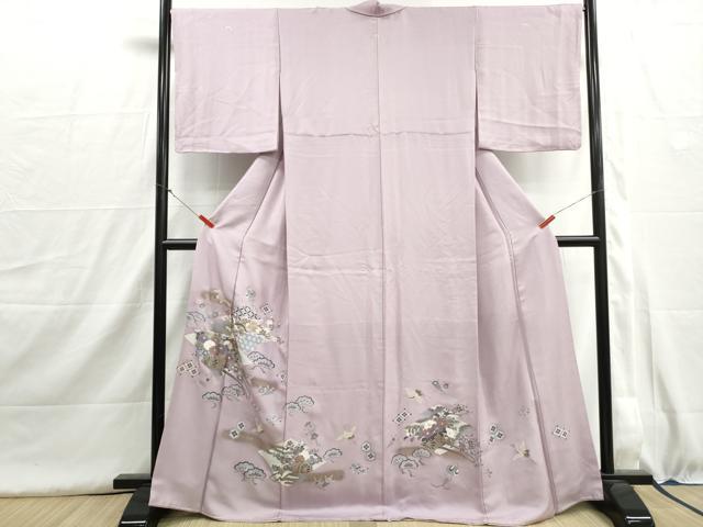 平和屋着物■豪華色留袖 飛鶴花車文 金銀彩 正絹 逸品 DABH8976qa