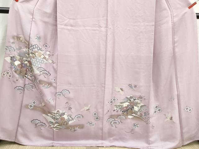 平和屋着物■豪華色留袖 飛鶴花車文 金銀彩 正絹 逸品 DABH8976qa