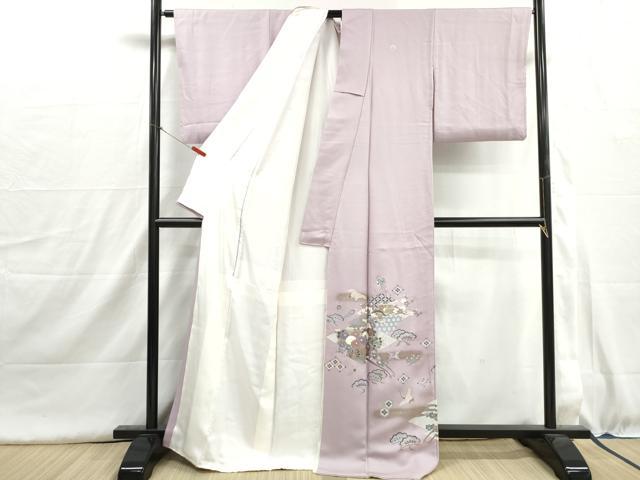 平和屋着物■豪華色留袖 飛鶴花車文 金銀彩 正絹 逸品 DABH8976qa