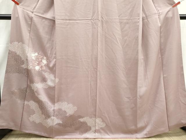 平和屋着物■訪問着 絞り 刺繍 御所車花文 金彩 正絹 逸品 DABH8977qa