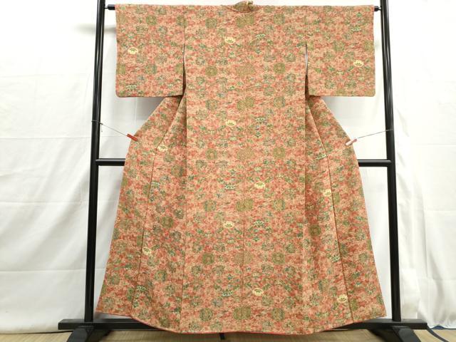 平和屋着物■上質な小紋 花鳥丸文 鳳凰 正絹 逸品 DABH8986qa