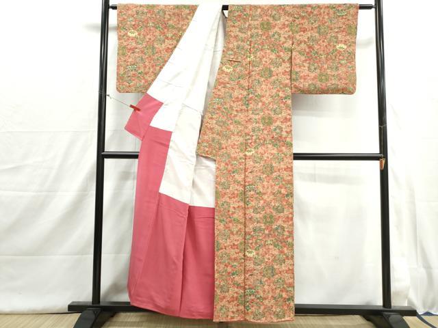 平和屋着物■上質な小紋 花鳥丸文 鳳凰 正絹 逸品 DABH8986qa