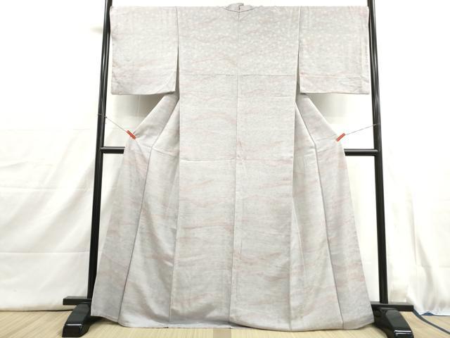 平和屋着物■江戸小紋 鮫小紋柄 草花地紋 暈し染め 正絹 逸品 DABH8993qa