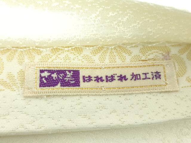 平和屋着物●太鼓柄袋帯 枝梅 枝花文 銀通し地 さが美扱い 正絹 逸品 DABH9053ps