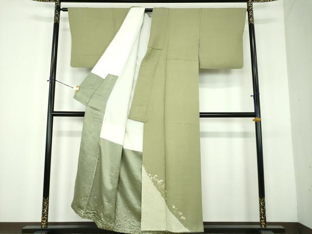 平和屋着物●中村彰男 色留袖 刺繍 絞り 松竹梅 金糸 正絹 逸品 DABH9085ps