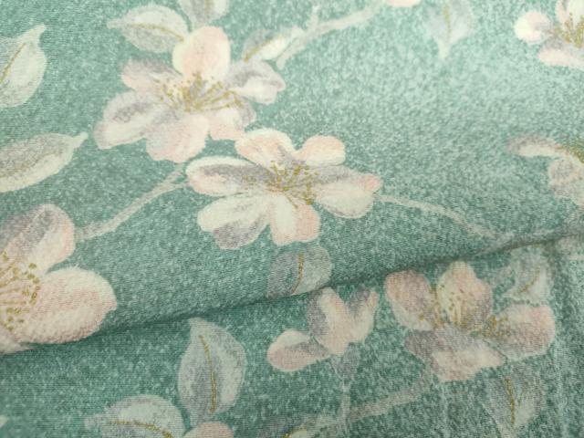 平和屋着物●上質な小紋 枝花文 金彩 正絹 逸品 DABH9099ps
