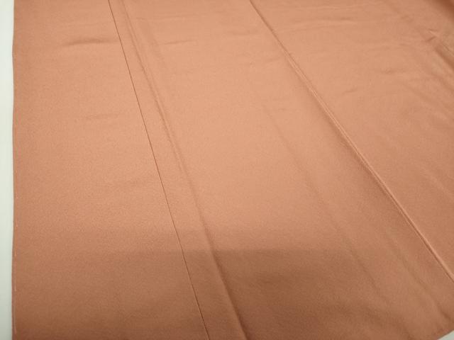 平和屋着物●上質な色無地 赭色 正絹 逸品 未使用 DABH9100ps