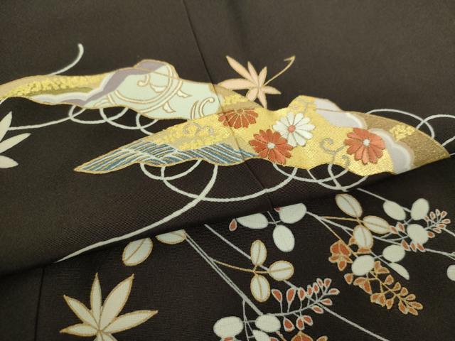 平和屋着物●訪問着 刺繍 花笠 金彩 正絹 逸品 未使用 DABH9101ps