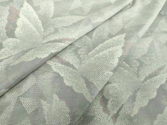 平和屋着物●本場大島紬 白大島 9マルキ 舞蝶文 正絹 逸品 DABH9105ps