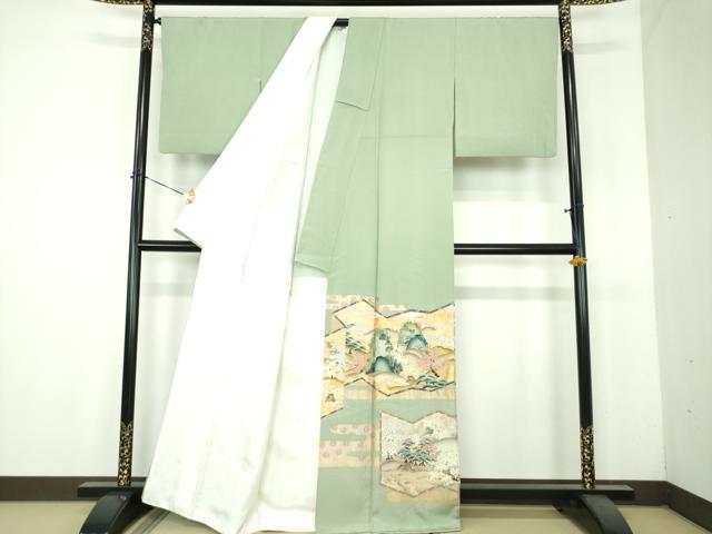 平和屋着物●豪華色留袖 風景花屏風 暈し染め 金銀彩 正絹 逸品 DABH9107ps