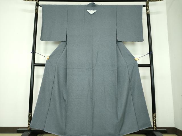 平和屋着物●上質なお召 霞文 正絹 逸品 未使用 DABH9108ps
