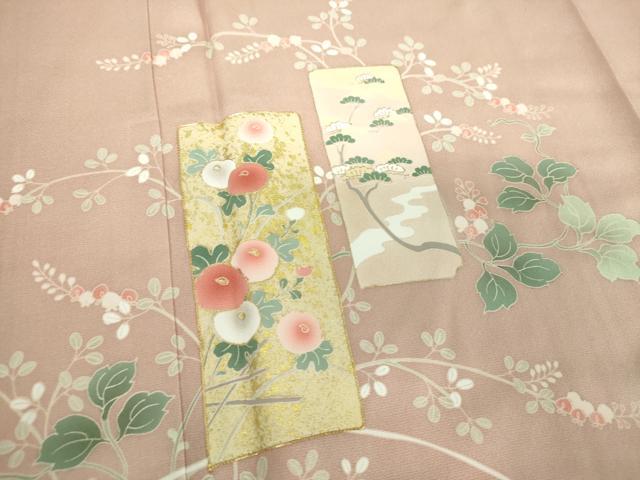 平和屋着物●訪問着 駒刺繍 短冊花文 金彩 正絹 逸品 DABH9139ps